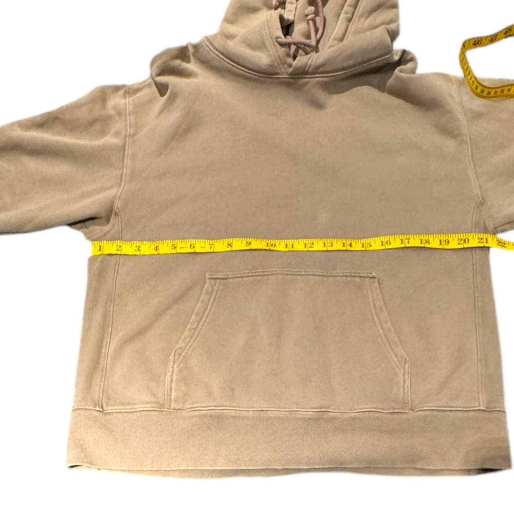 TNA Aritzia Women Hoodie Oversized Sweatshirt Small Taupe Brown Fleece Pullover - Picture 4 of 6